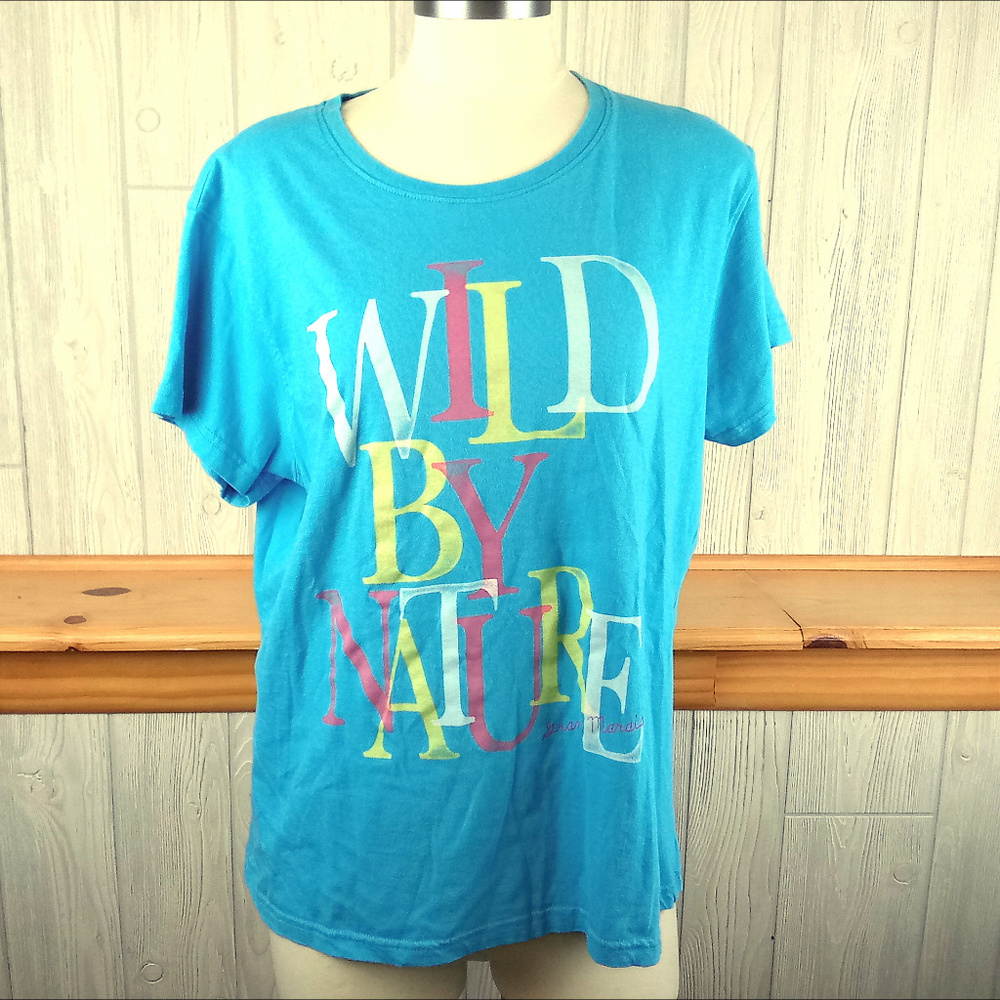 Wild by Nature ~ Grand Marais Minnesota Organic Cotton Blue T Shirt